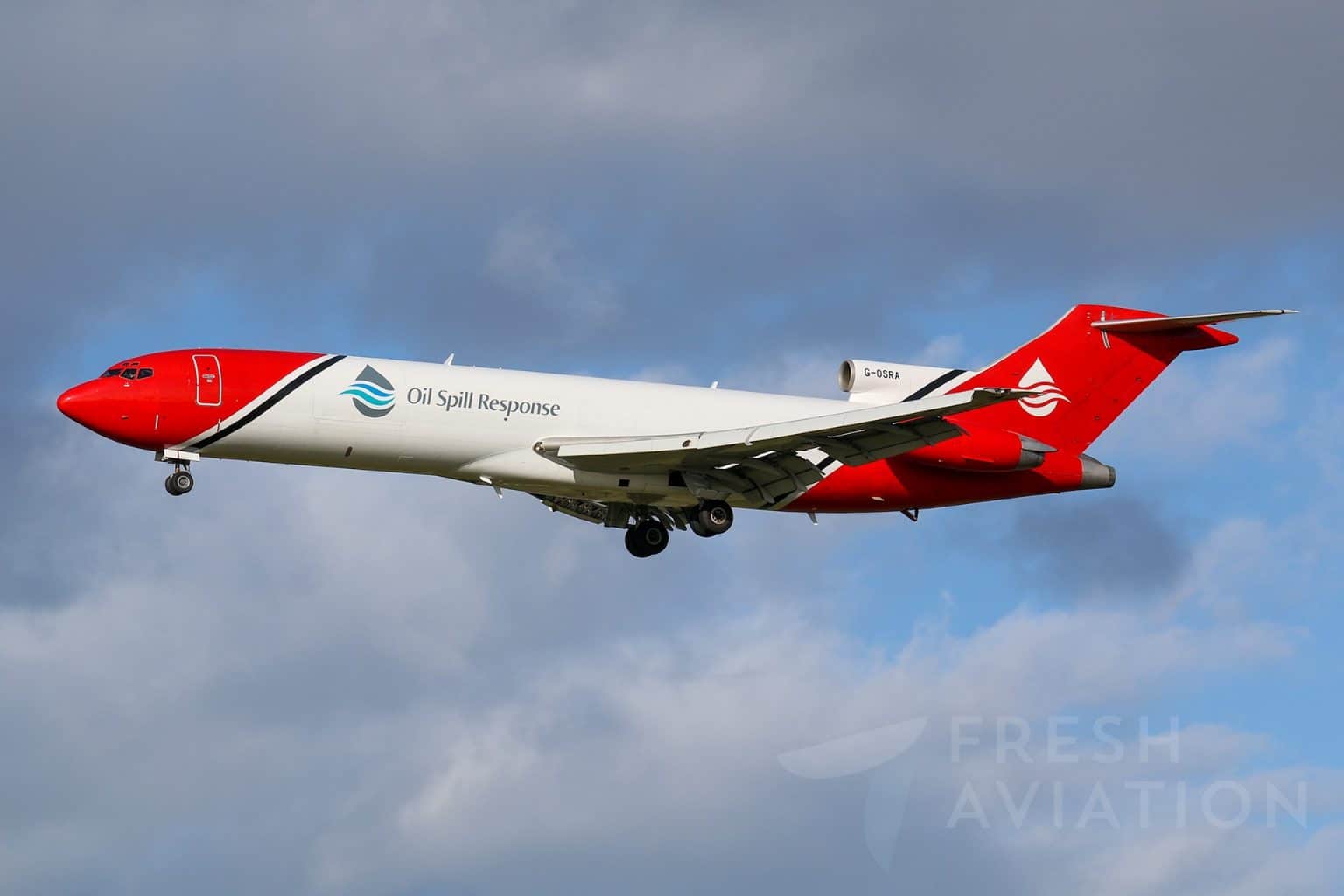 Oil Spill Response Boeing 727 visits Bristol Airport Bristol Airport